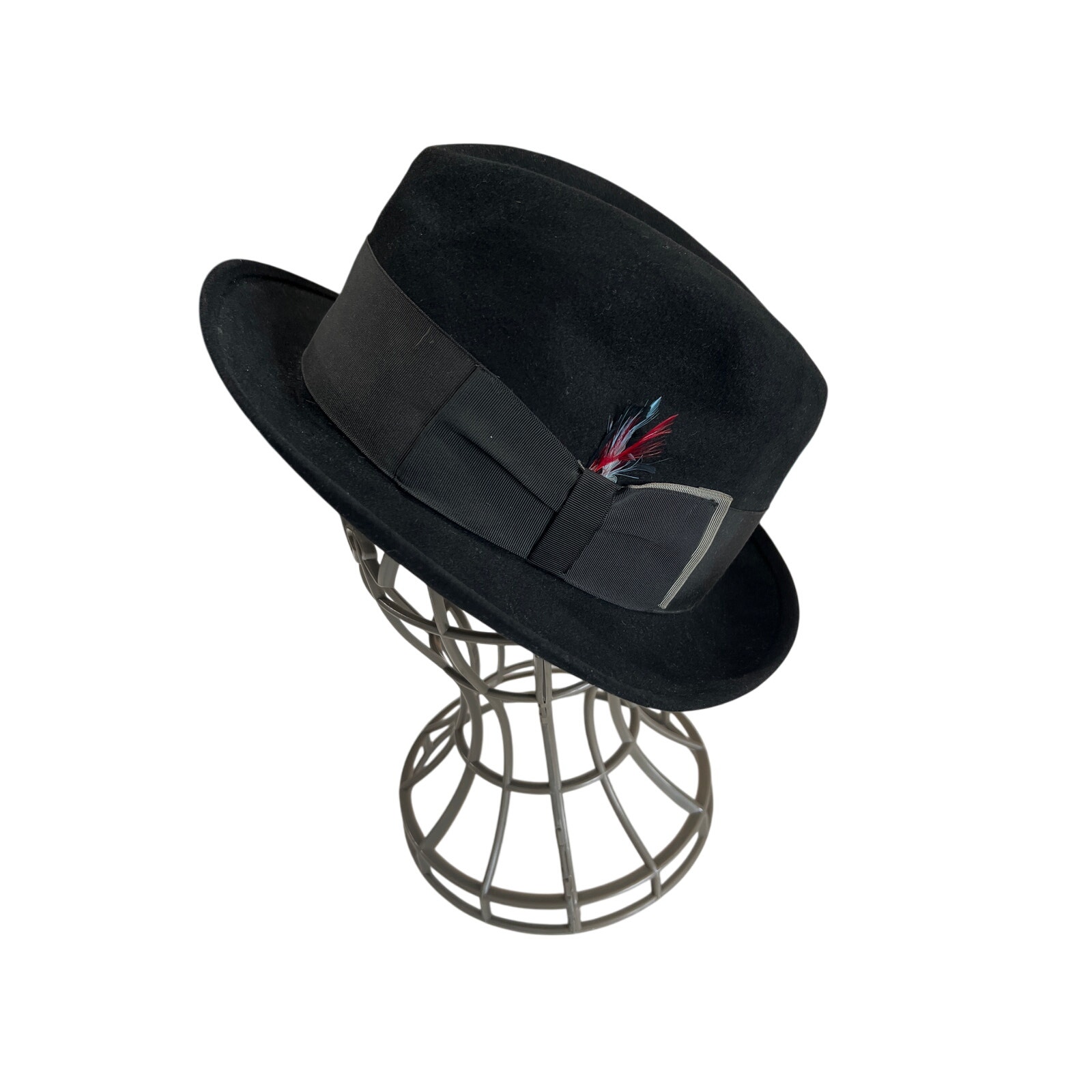 Daytons Vintage Resistol Self-Conforming Mark III Kitten Finish Black Fedora 60s