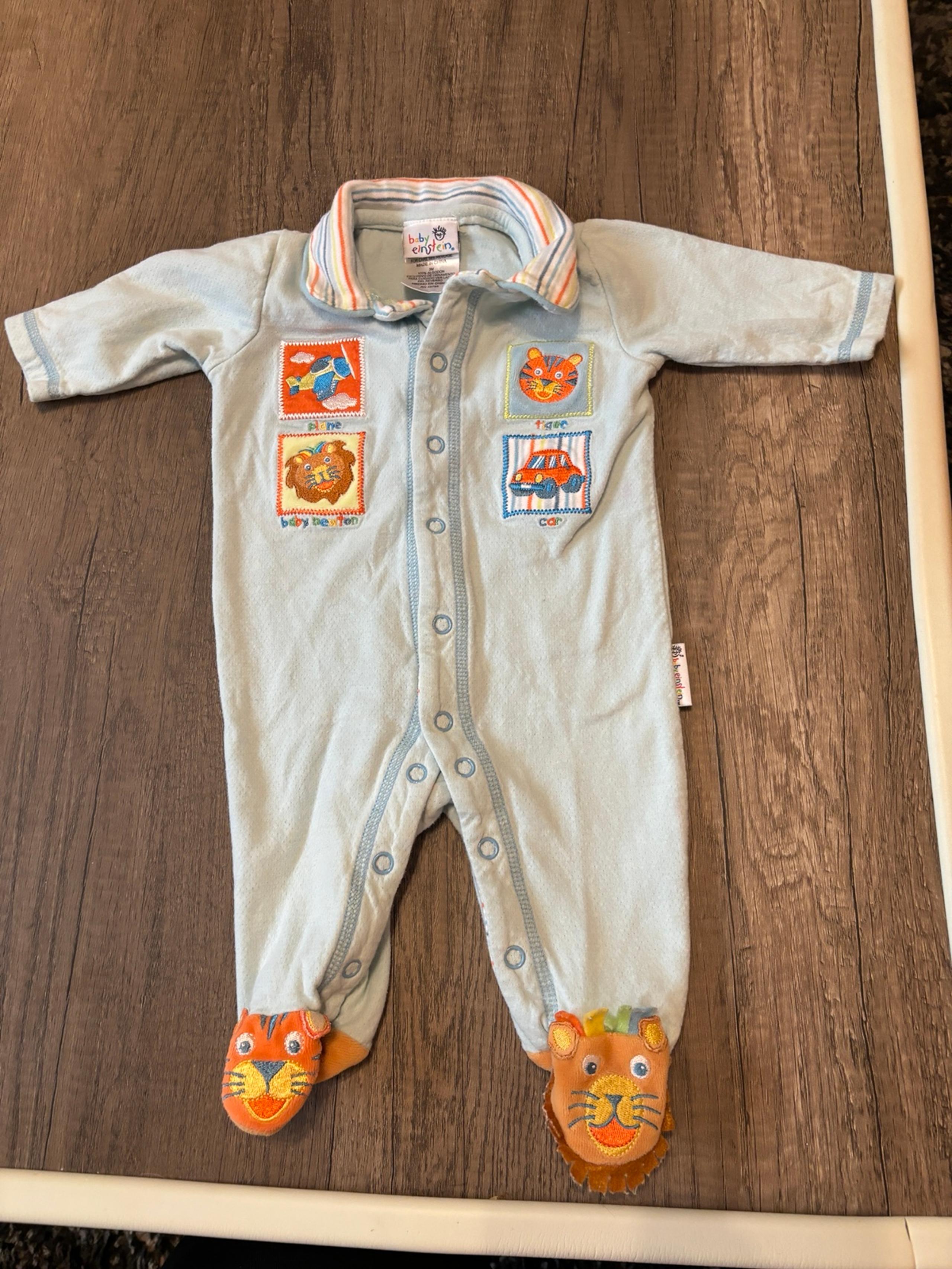 Vintage 2000s Y2K Baby Einstein Sleeper Footie Pajamas Size 3mo