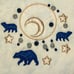 Moon and star mobile with celestial bears Baby Neutral mobile Nursery decor Baby