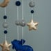 Moon and star mobile with celestial bears Baby Neutral mobile Nursery decor Baby