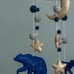 Moon and star mobile with celestial bears Baby Neutral mobile Nursery decor Baby