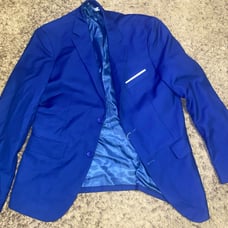 Blue suit with pants and shirt