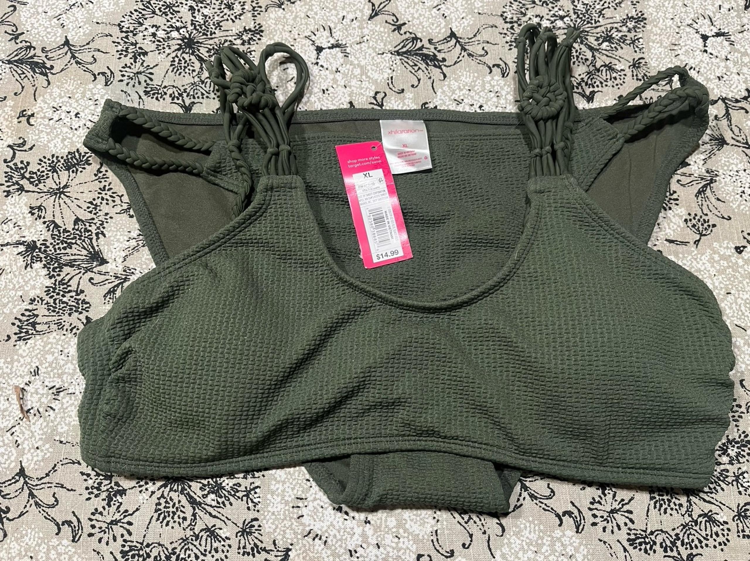 Xhilaration NWT green textured bikini