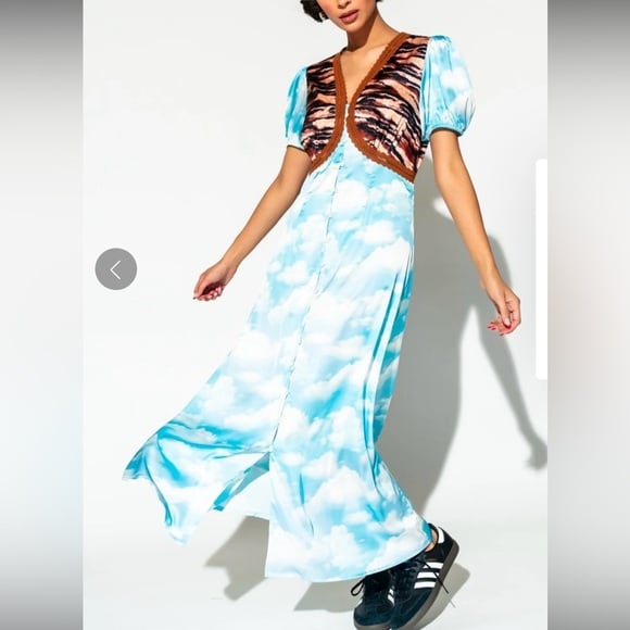 Dressed in Lala Serendipitous Dress in Tiger + Cloud