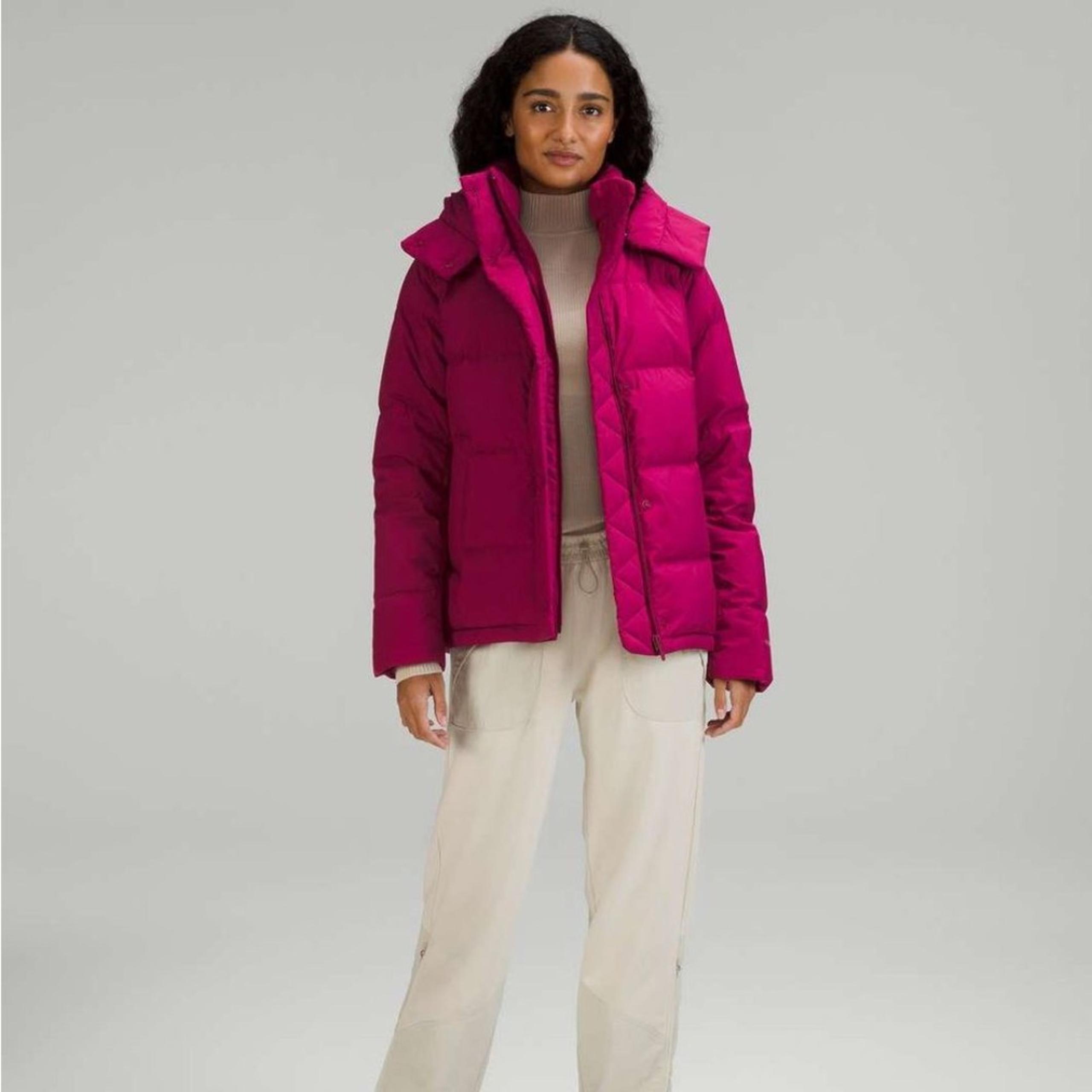 Lululemon Wunder Puff Goose Down Jacket Pomegranate Size  10 Puffer Coat