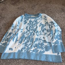 Kinross Blue Cashmere Sweater