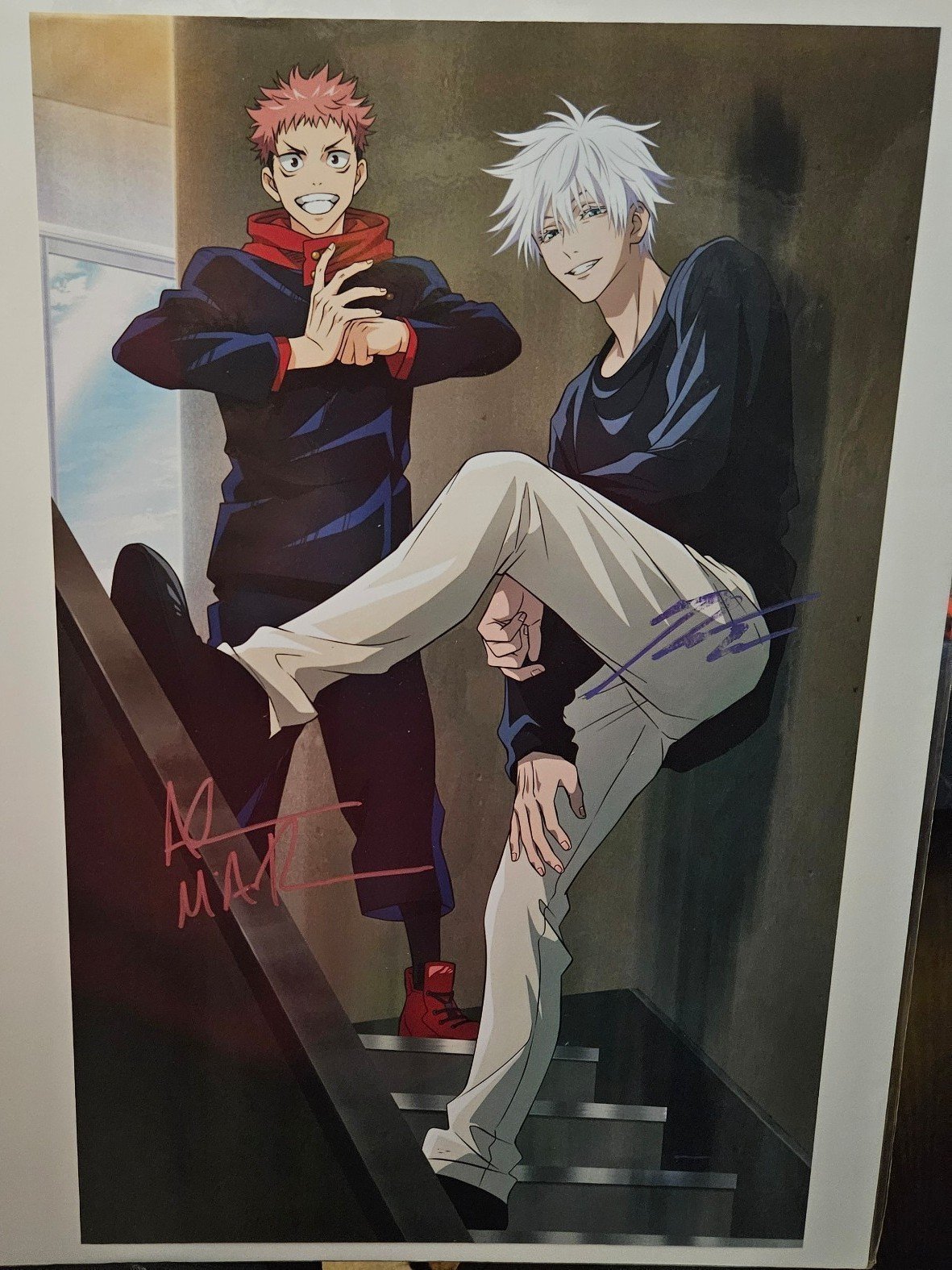 Cast signed(2) Jujutsu kaisan 11x17 Poster