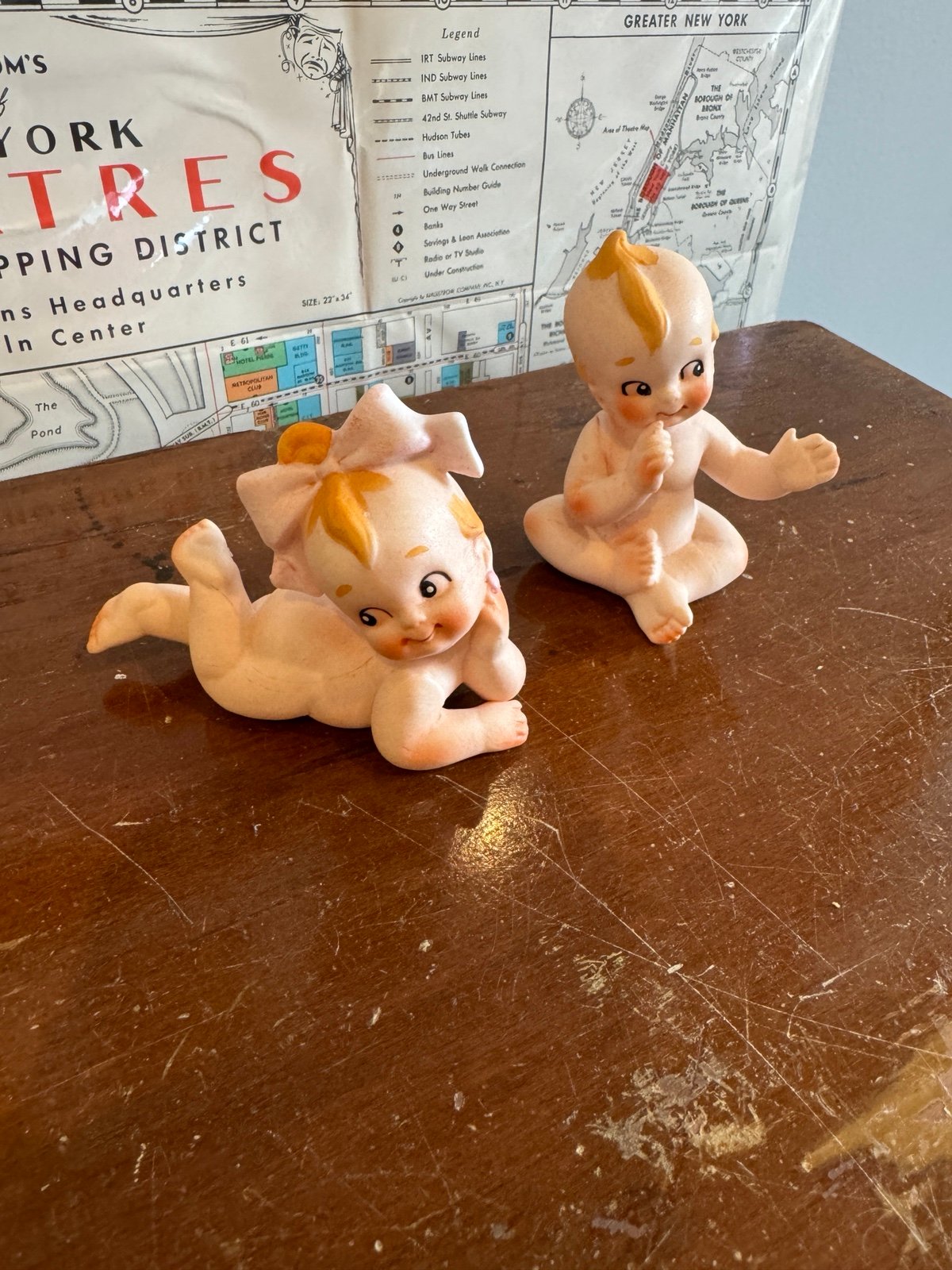 Vintage Valentine’s Day Decorations Cupid Figurines Japan Valentine’s Day