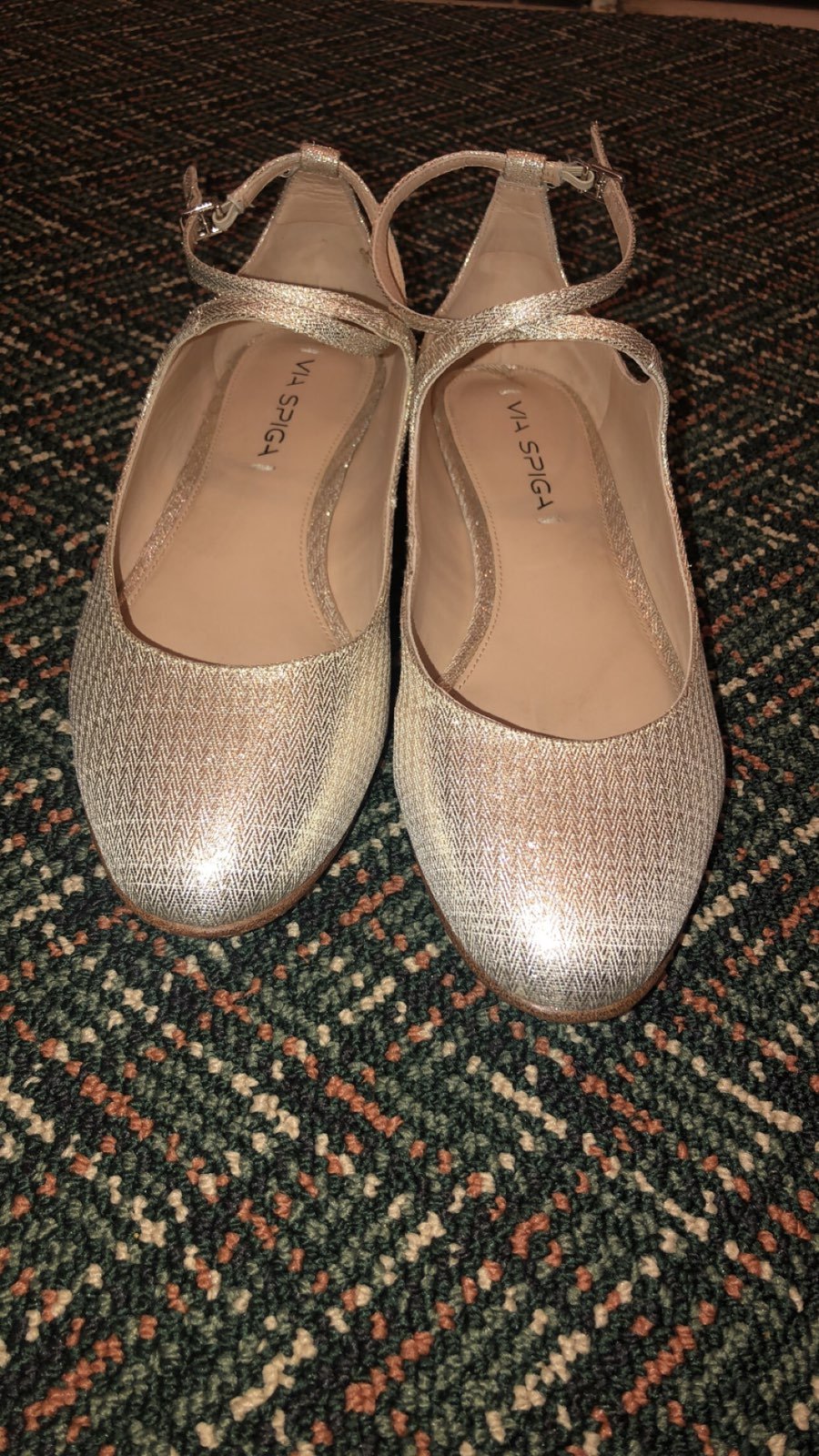 Via Spiga Gold Flats