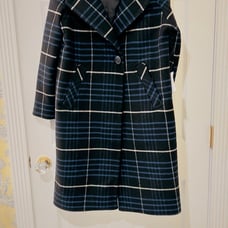 Rachel Roy - Black & Blue Plaid Coat Sz S