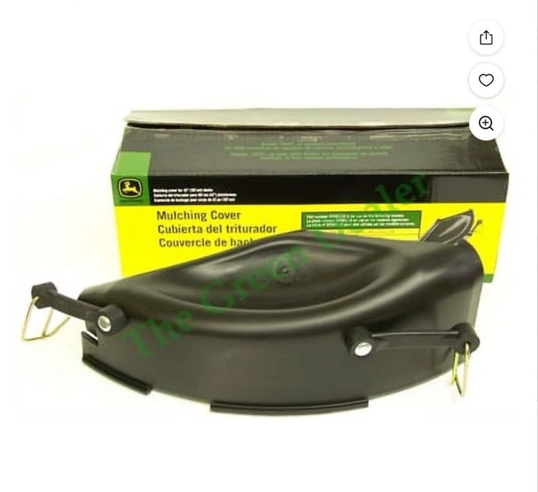 John Deere Mulch Cover for 48 inch decks on 100 series lawn tractors GY20417