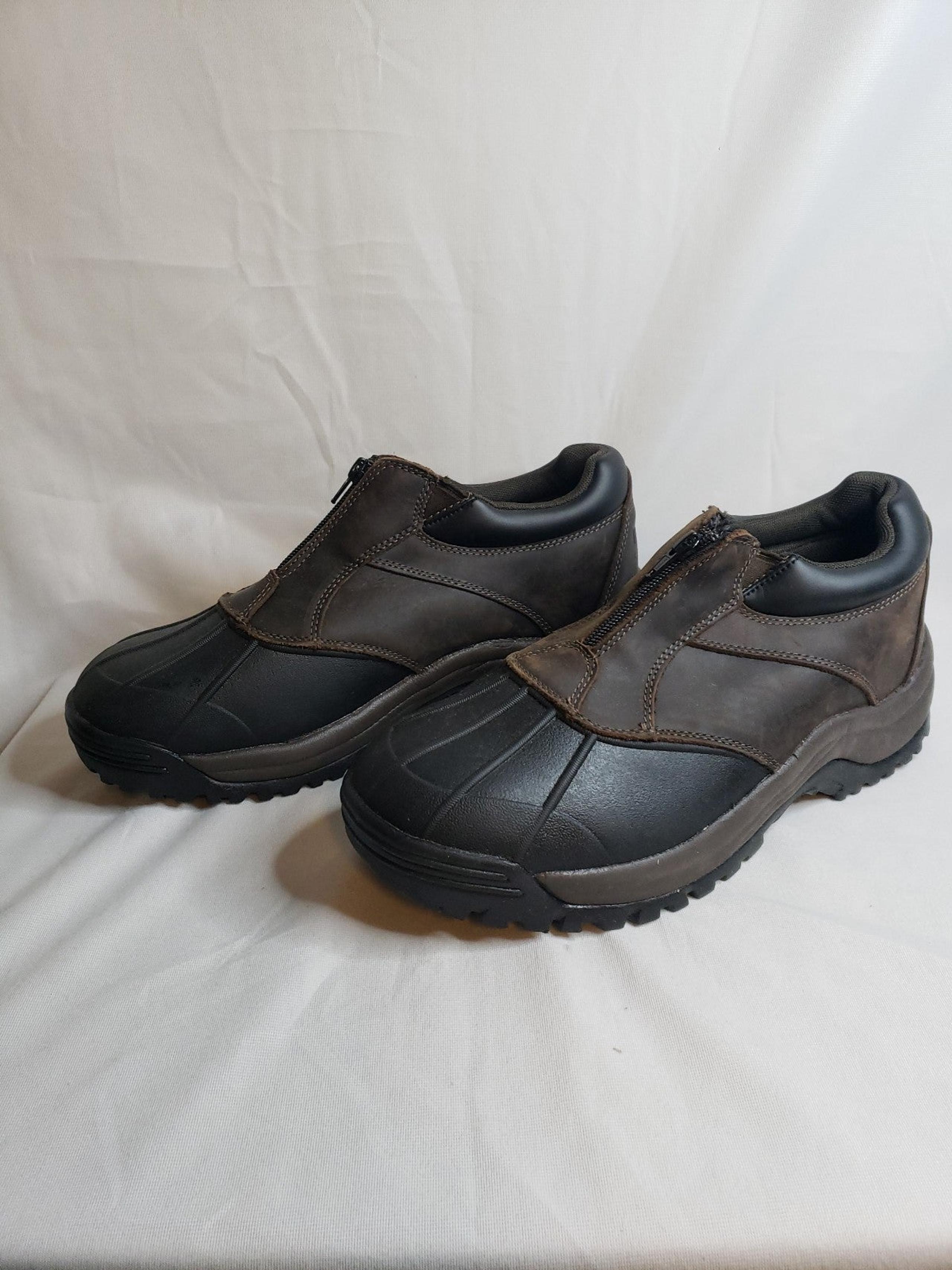 Propet Blizzard Ankle Boots: Mens Size 11.5 Brown Zip Up Work Hike Waterproof