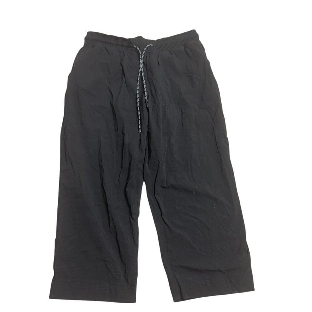 Athleta TREKKIE Straight Crop Pants Womens 12P Black Lightweight Stretch