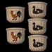 MINT Villeroy & Boch Luxembourg Porcelain Ramekins Rooster & Duck Set of 5