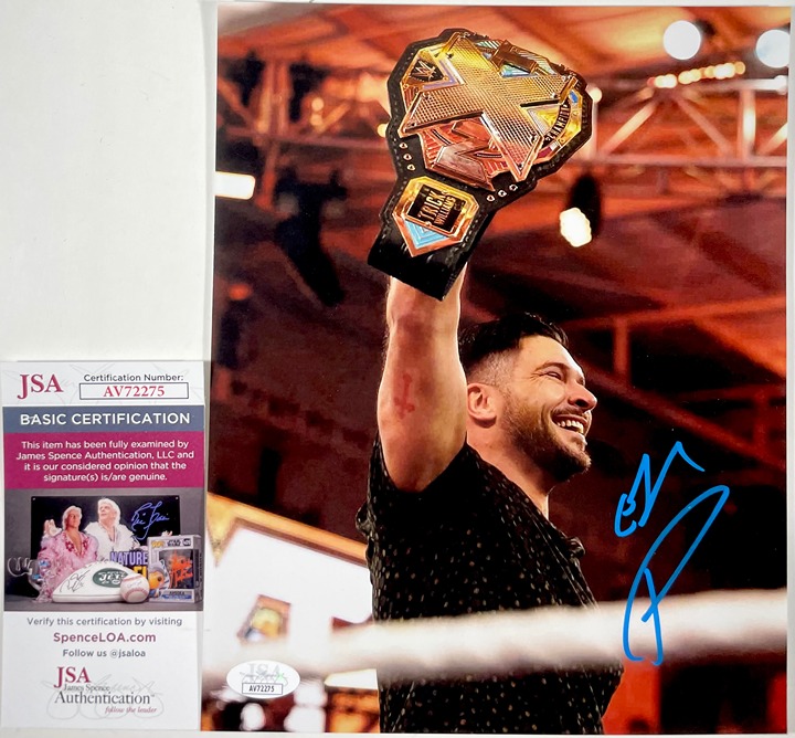 WWE NXT Ethan Page Signed Championship Belt 8x10 Photo Autograph JSA COA
