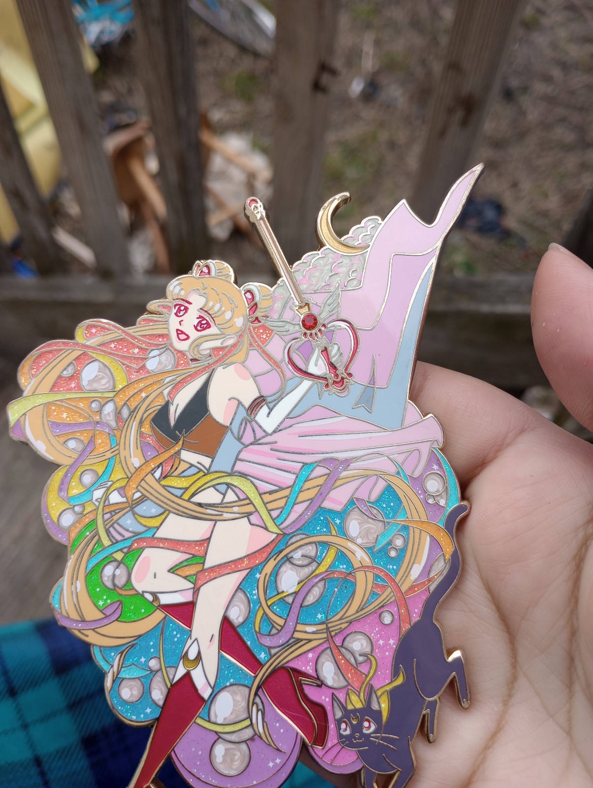 Usagi pin with luna