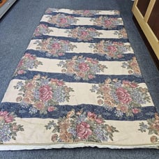 Unbranded Vintage Floral Heavy Brocade Quilted Comforter Queen size 80x88