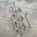 VTG Heavy Wrought Iron Hanging 6 Bottle Wine Holder Rack 25 Boho French Rustic