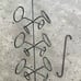 VTG Heavy Wrought Iron Hanging 6 Bottle Wine Holder Rack 25 Boho French Rustic
