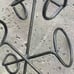 VTG Heavy Wrought Iron Hanging 6 Bottle Wine Holder Rack 25 Boho French Rustic