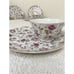 (4) LEFTON Vintage Hand Painted China ROSE CHINTZ Snack Plate Footed Tea Cup Mug