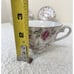 (4) LEFTON Vintage Hand Painted China ROSE CHINTZ Snack Plate Footed Tea Cup Mug