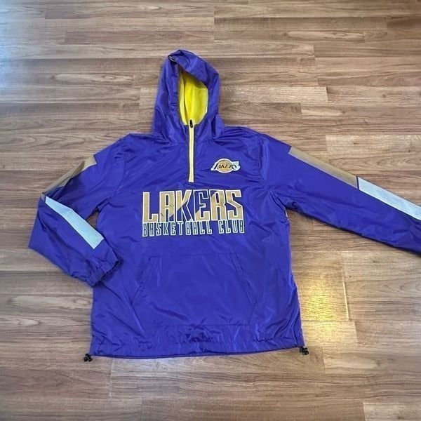 Los Angeles Lakers Windbreaker Pullover Quarter Zip Jacket | Size Small