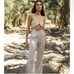 NWT SAVANNAH MORROW Summer Top Shirt Women’s Cream OrganicCotton bandeau XS S L