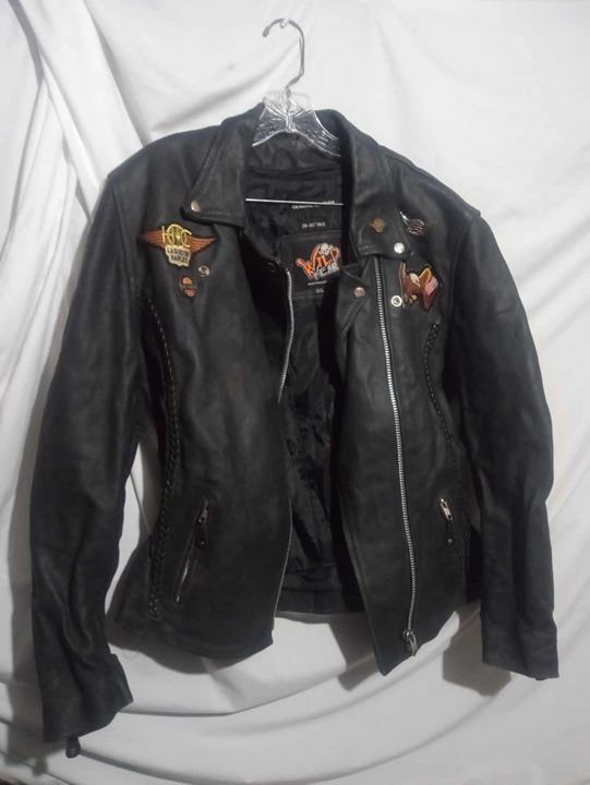 Women's Wild Wear Motorcycle Leather Jacket Harley Davidson Vintage 3XL