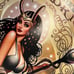 12x24 SZERDY Art Print LADY LOKI Art Nouveau Pinup