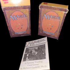 2 empty beta starter deck boxes 1 beta rulebook mtg