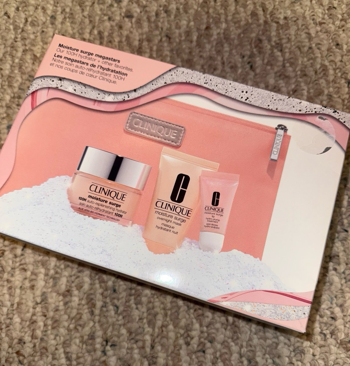 CLINIQUE 4 pieces moisture surge megastar hydrating Skin care set
