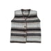 Vintage Maglia Donna Wool Sweater Vest Buttons Brown Pattern Made in Italy S
