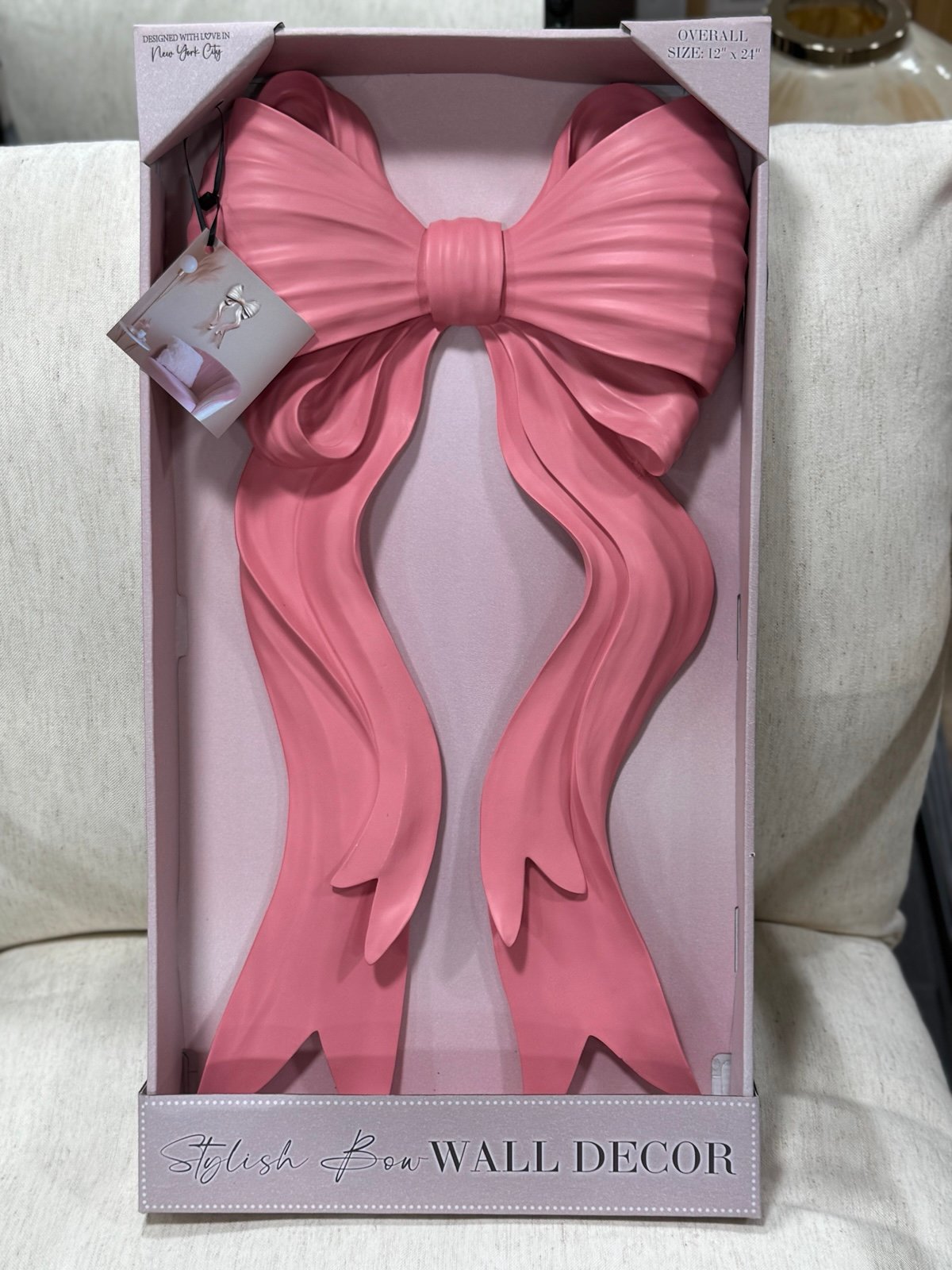 Giant Pink Bow Wall Decor