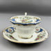 Foley Teacup And Saucer Broadway Bird Pattern England Blue Accents