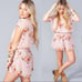 Show Me Your Mumu Frida Bullhead Rose Romper Playsuit Pink Small