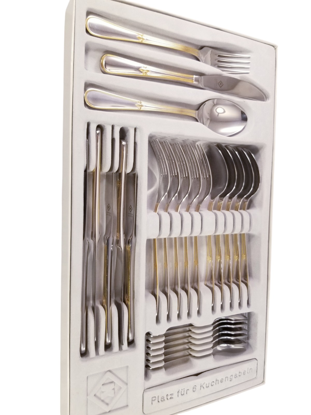 Kuppels Bestecke Solingen gold silver set of 24pcs germany flatware new