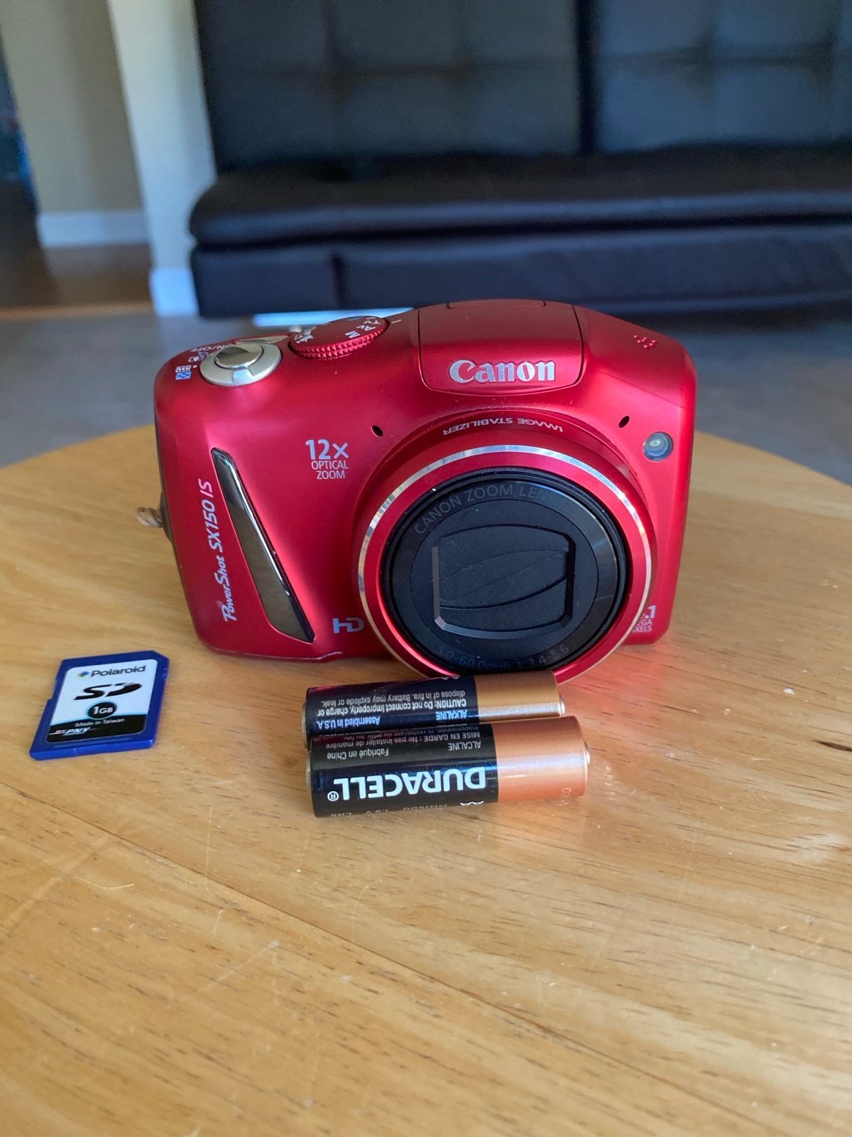 Canon PowerShot SX150 IS 14.1MP 12x Digital Camera /w 2 AA Batteries+1GB SD