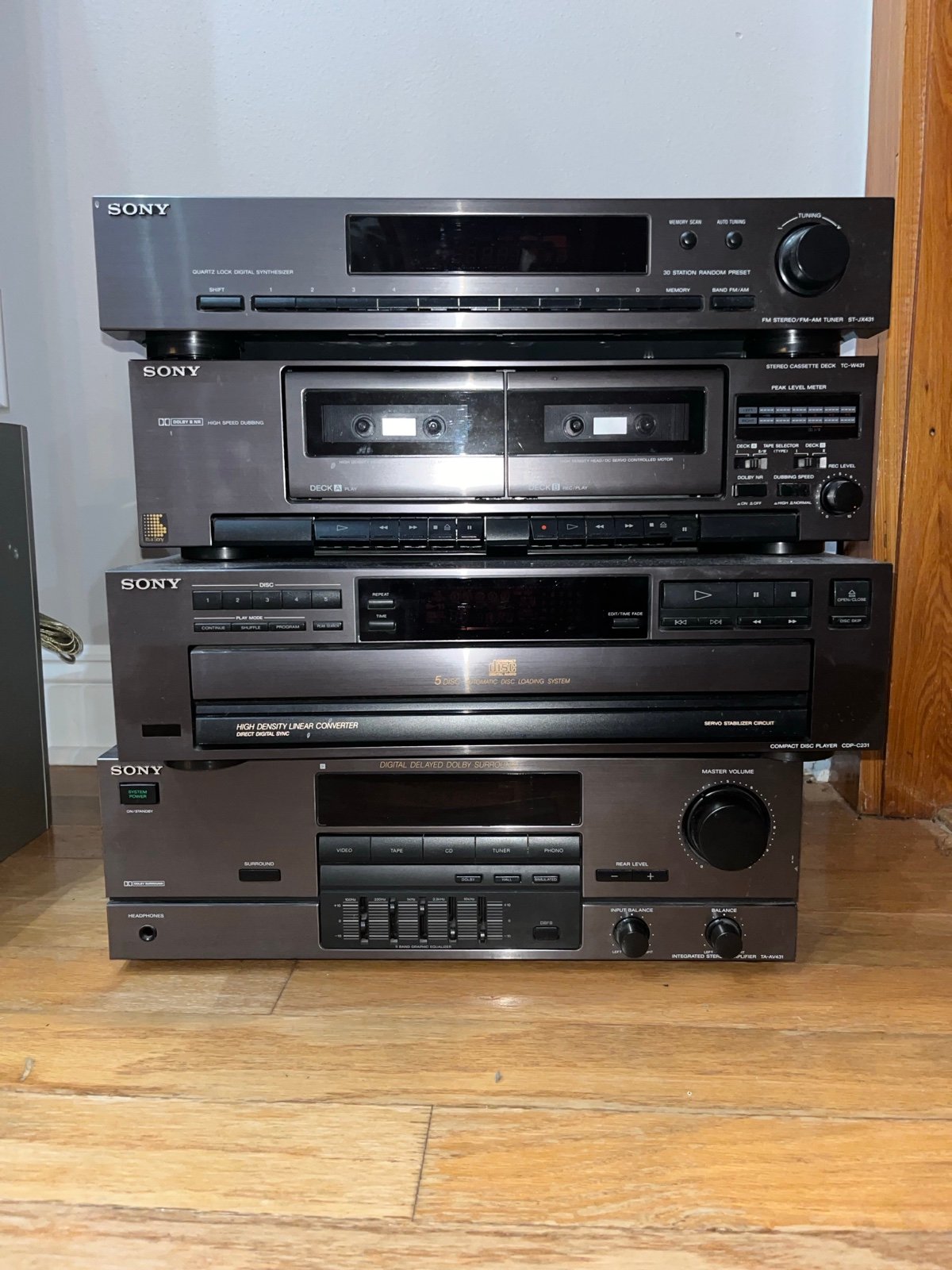 Sony Stereo System with Surround Sound Speakers