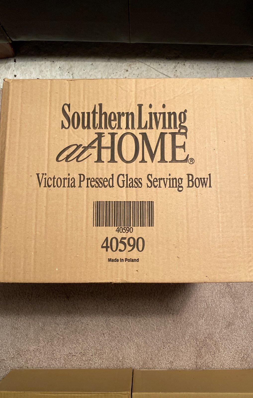 Southern Living pressed glass dessert bo