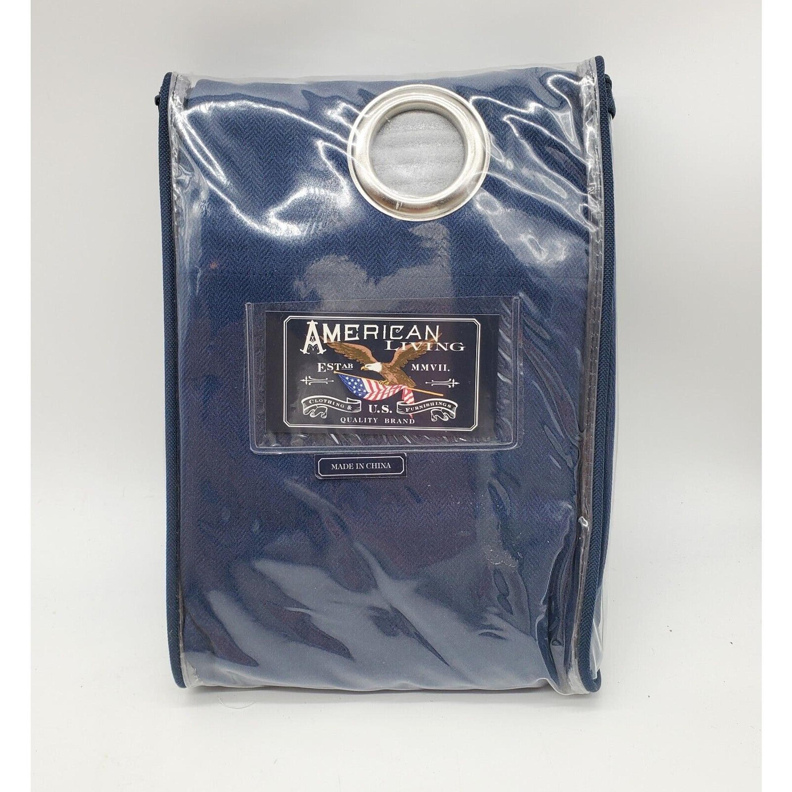 American Living Patio Panel Navy Cotton With Grommets