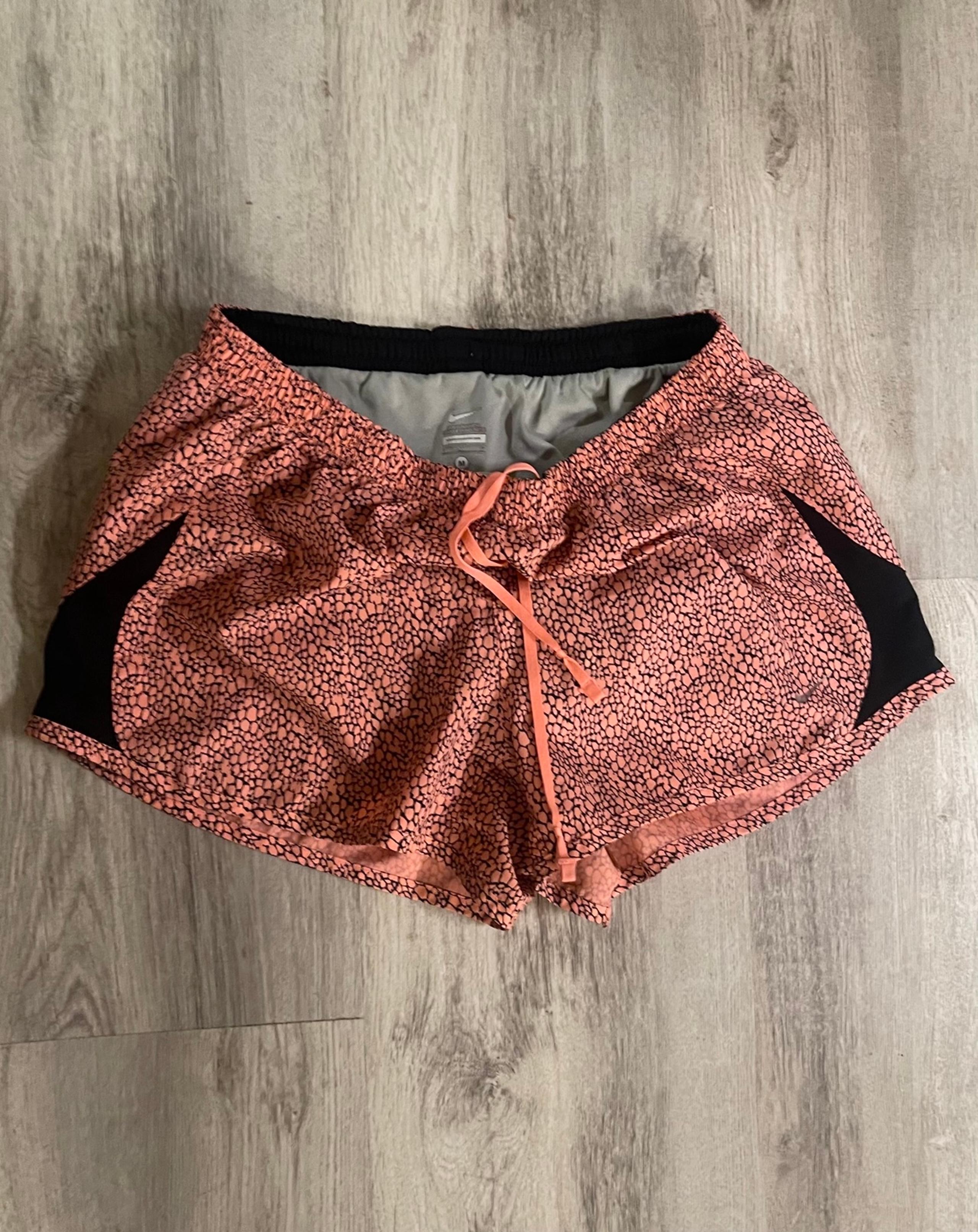 Nike Dri-Fit Running Shorts Coral Printed Womens size M