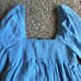 J. Crew NWT Squareneck Soft Guaze Dress in Chambray Blue Sz Small Puff Sleeve