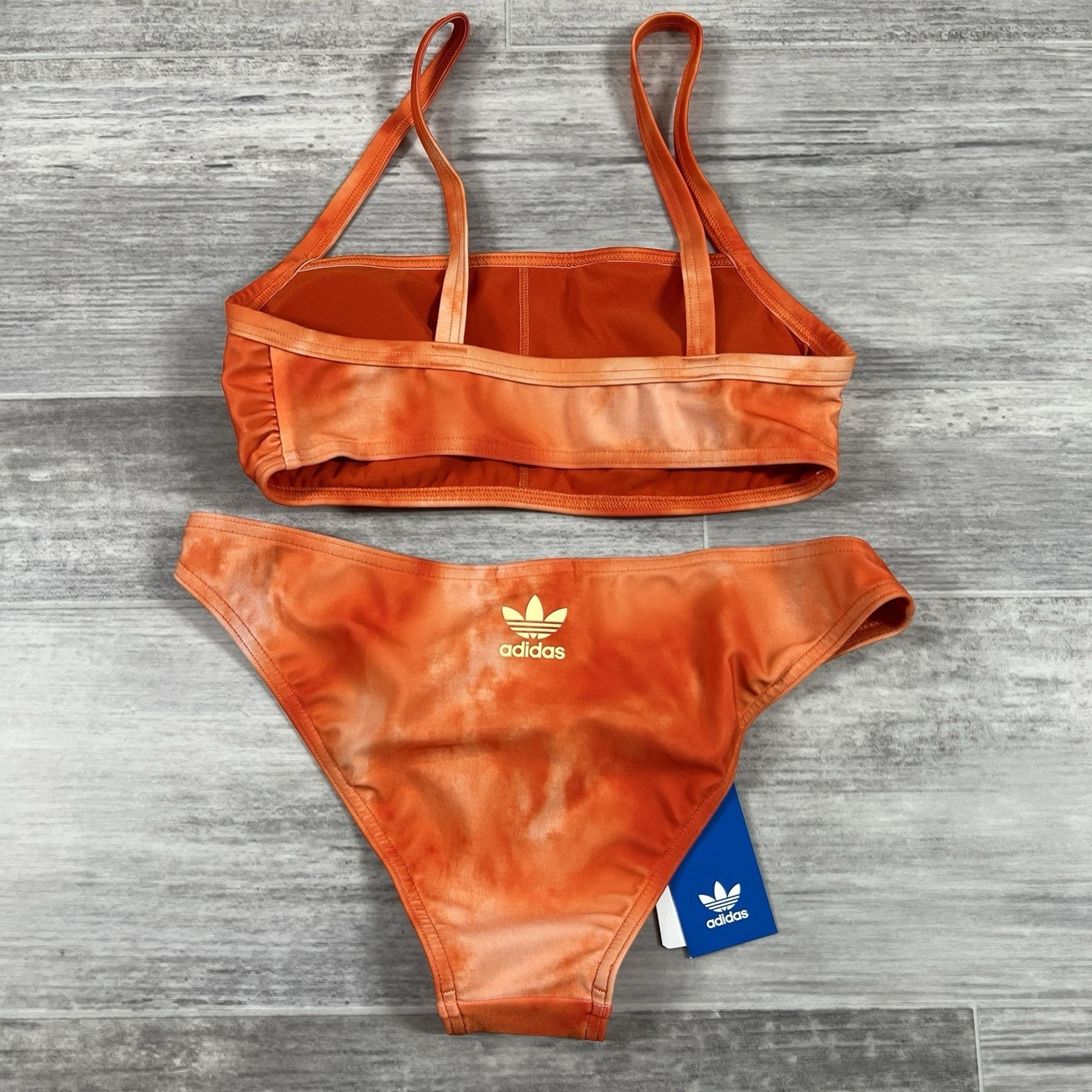 NWT $80 Adidas Women's XS AOP Bikini Set Orange Tie Dye Bikini Set IM1149