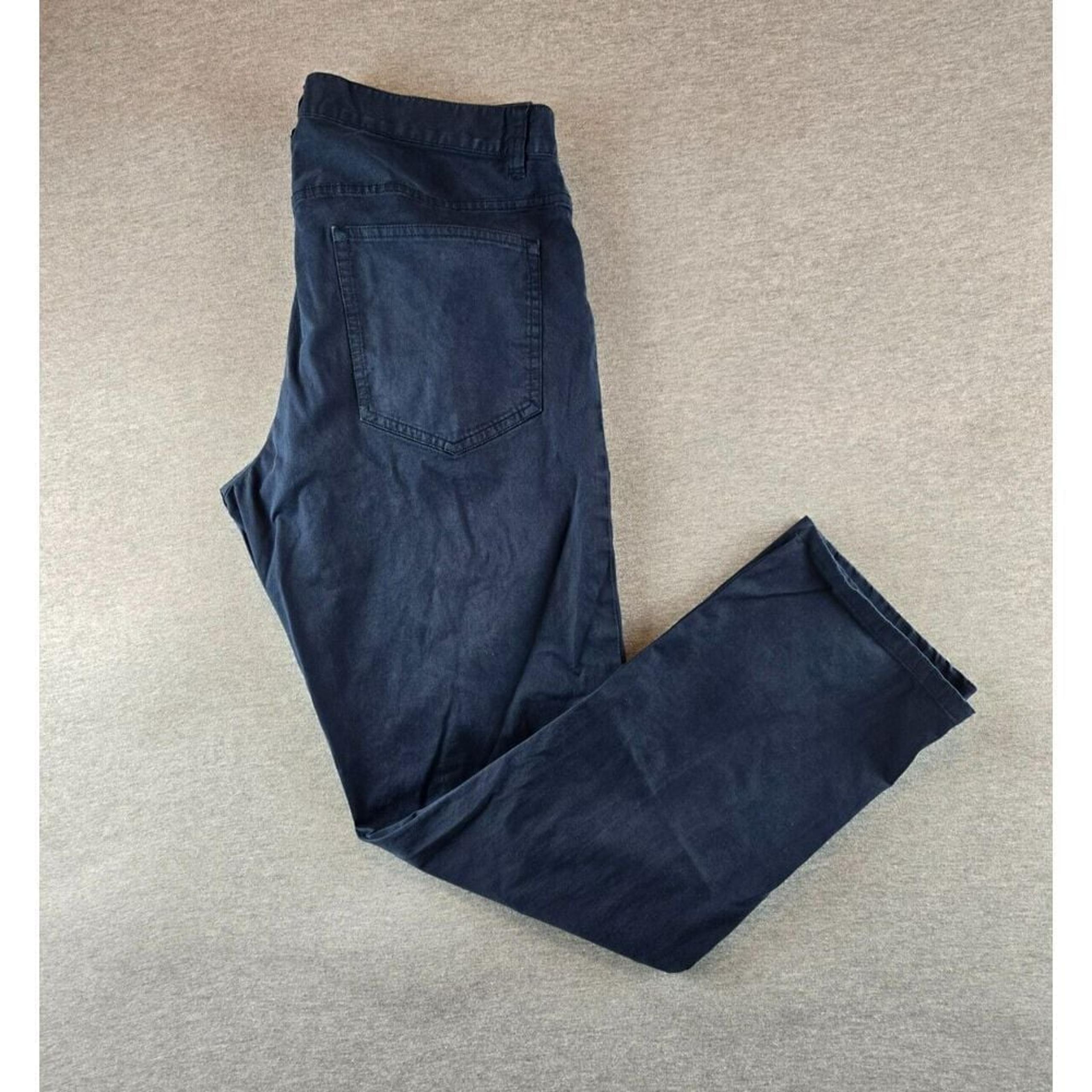 Theory Mens Haydin JE N Z Soft Sateen Pants 5-Pocket Cotton Pant Navy SZ.32 $225