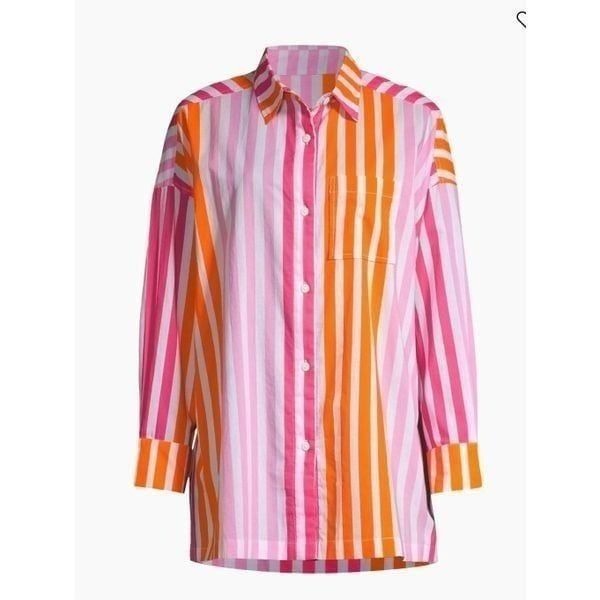 NWT Beach Riot Alexa Top in Sunset Stripes Size PL