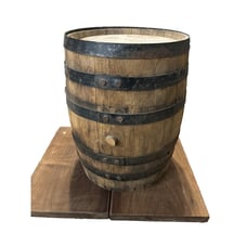 Decorative Vintage Barrel (11.5” Tall And About 8.5” Diameter And Just Under 7lb