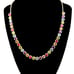 925 STERLING SILVER 26 CTW MULTICOLOR GEMSTONE NECKLACE 18
