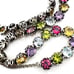 925 STERLING SILVER 26 CTW MULTICOLOR GEMSTONE NECKLACE 18