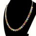 925 STERLING SILVER 26 CTW MULTICOLOR GEMSTONE NECKLACE 18
